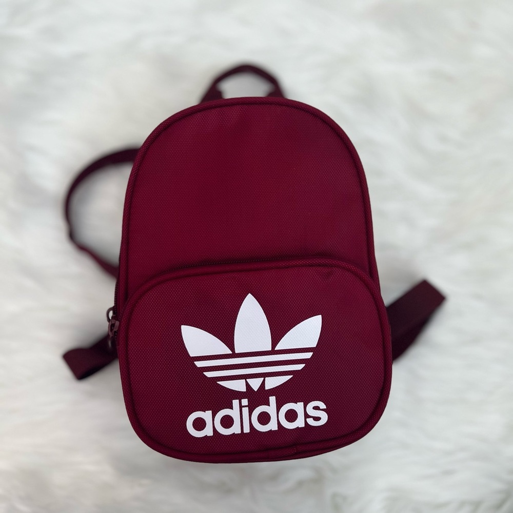 Adidas mini backpack burgundy